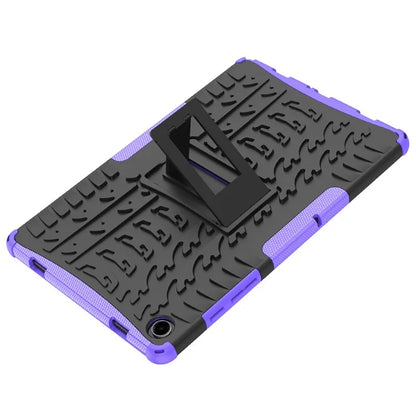 For Samsung Galaxy Tab A9+ Tire Texture Case Shockproof TPU+PC Tablet Cover with Kickstand