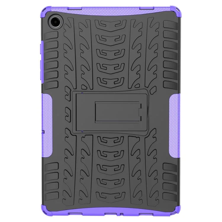 For Samsung Galaxy Tab A9+ Tire Texture Case Shockproof TPU+PC Tablet Cover with Kickstand