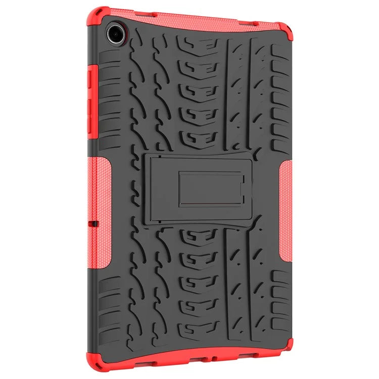For Samsung Galaxy Tab A9+ Tire Texture Case Shockproof TPU+PC Tablet Cover with Kickstand