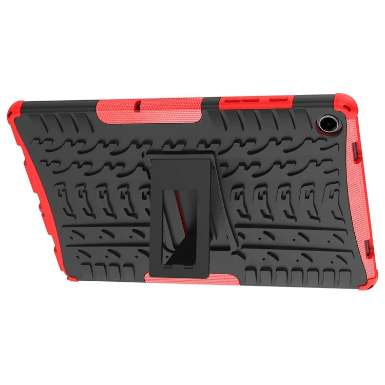 For Samsung Galaxy Tab A9+ Tire Texture Case Shockproof TPU+PC Tablet Cover with Kickstand