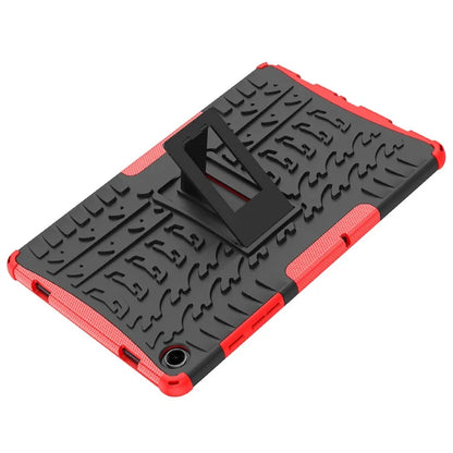 For Samsung Galaxy Tab A9+ Tire Texture Case Shockproof TPU+PC Tablet Cover with Kickstand
