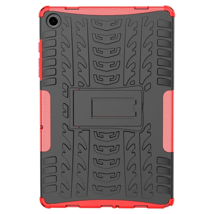 For Samsung Galaxy Tab A9+ Tire Texture Case Shockproof TPU+PC Tablet Cover with Kickstand