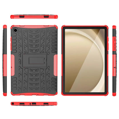 For Samsung Galaxy Tab A9+ Tire Texture Case Shockproof TPU+PC Tablet Cover with Kickstand