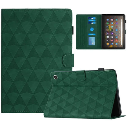 For Amazon Fire HD 10 (2021) Tablet Case Leather Diamond Texture Card Holder Cover