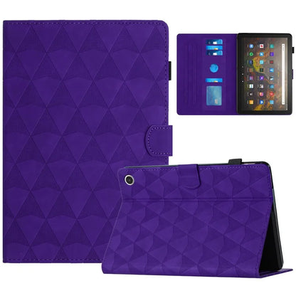 For Amazon Fire HD 10 (2021) Tablet Case Leather Diamond Texture Card Holder Cover