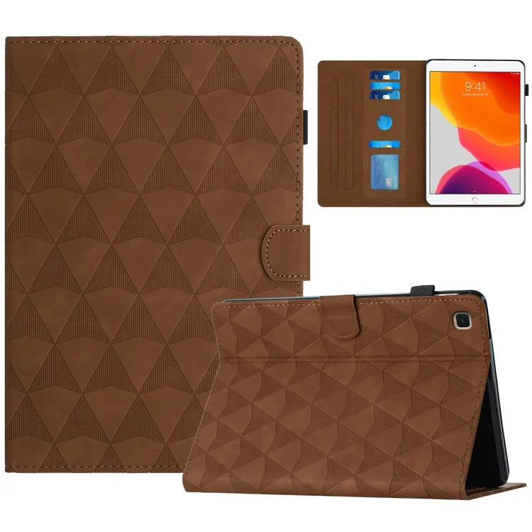 For iPad 10.2 (2020)  /  (2019)  /  Air 10.5 inch (2019) Case Diamond Texture Leather Tablet Cover Stand