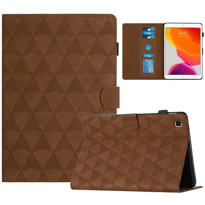 For iPad 10.2 (2020)  /  (2019)  /  Air 10.5 inch (2019) Case Diamond Texture Leather Tablet Cover Stand