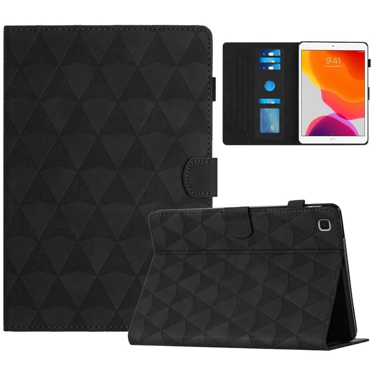 For iPad 10.2 (2020)  /  (2019)  /  Air 10.5 inch (2019) Case Diamond Texture Leather Tablet Cover Stand
