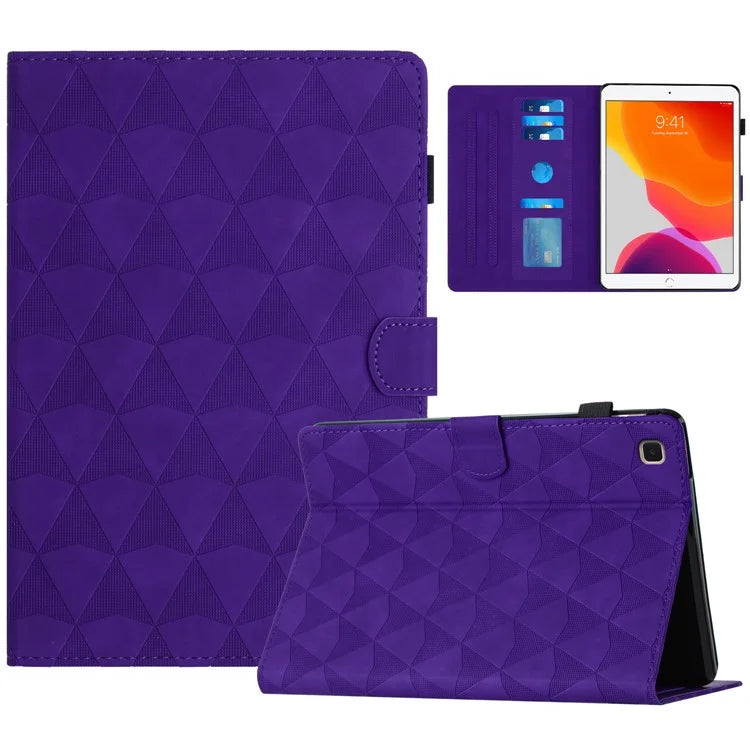 For iPad 10.2 (2020)  /  (2019)  /  Air 10.5 inch (2019) Case Diamond Texture Leather Tablet Cover Stand