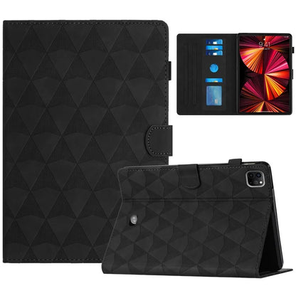 For iPad Pro 11 (2021) / (2020) / (2018) / Air (2022) Case with Card Holder Diamond Texture Leather Cover Stand