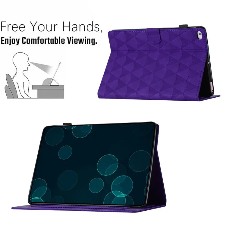 For iPad Mini  /  Mini 2  /  mini 3  /  mini 4  /  mini (2019) 7.9 inch Leather Case Stand Diamond Texture Tablet Cover