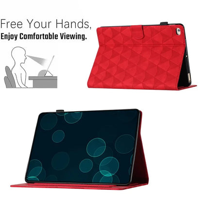 For iPad Mini  /  Mini 2  /  mini 3  /  mini 4  /  mini (2019) 7.9 inch Leather Case Stand Diamond Texture Tablet Cover