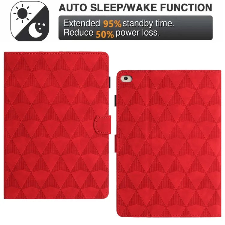For iPad Mini  /  Mini 2  /  mini 3  /  mini 4  /  mini (2019) 7.9 inch Leather Case Stand Diamond Texture Tablet Cover