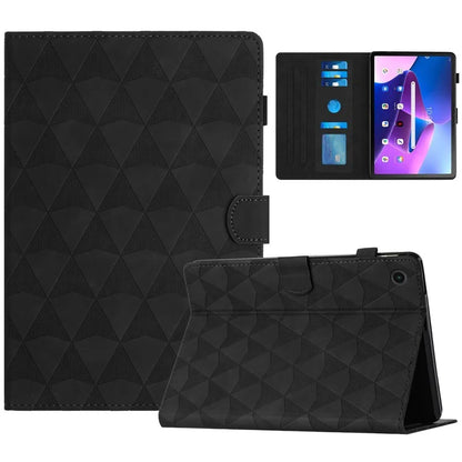 For Lenovo Tab M10 Plus (3rd Gen) Leather Case Diamond Texture Tablet Stand Cover