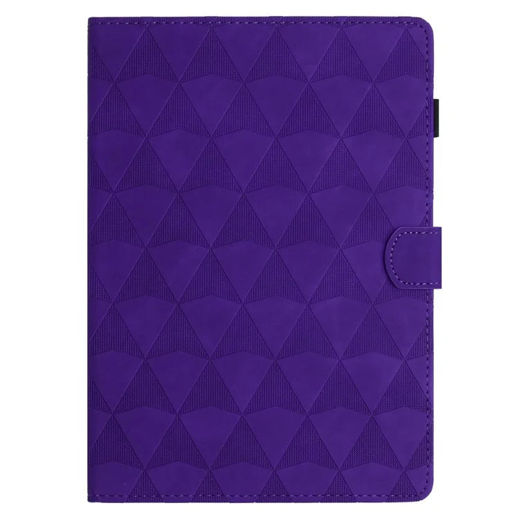 For Lenovo Tab M10 Plus (3rd Gen) Leather Case Diamond Texture Tablet Stand Cover