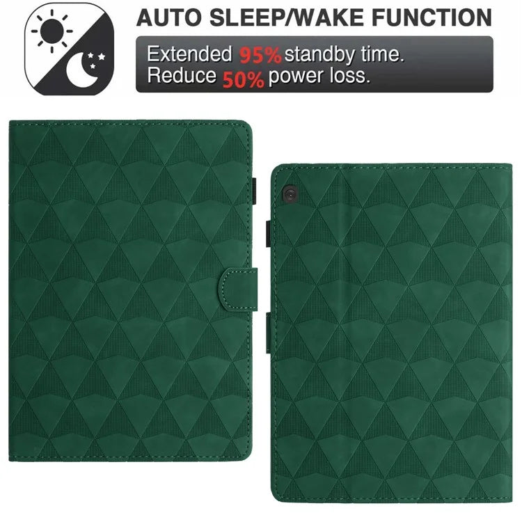 For Lenovo Tab M10 Case Diamond Pattern Leather Tablet Cover with Stand