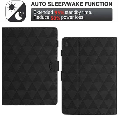 For Lenovo Tab M10 Case Diamond Pattern Leather Tablet Cover with Stand