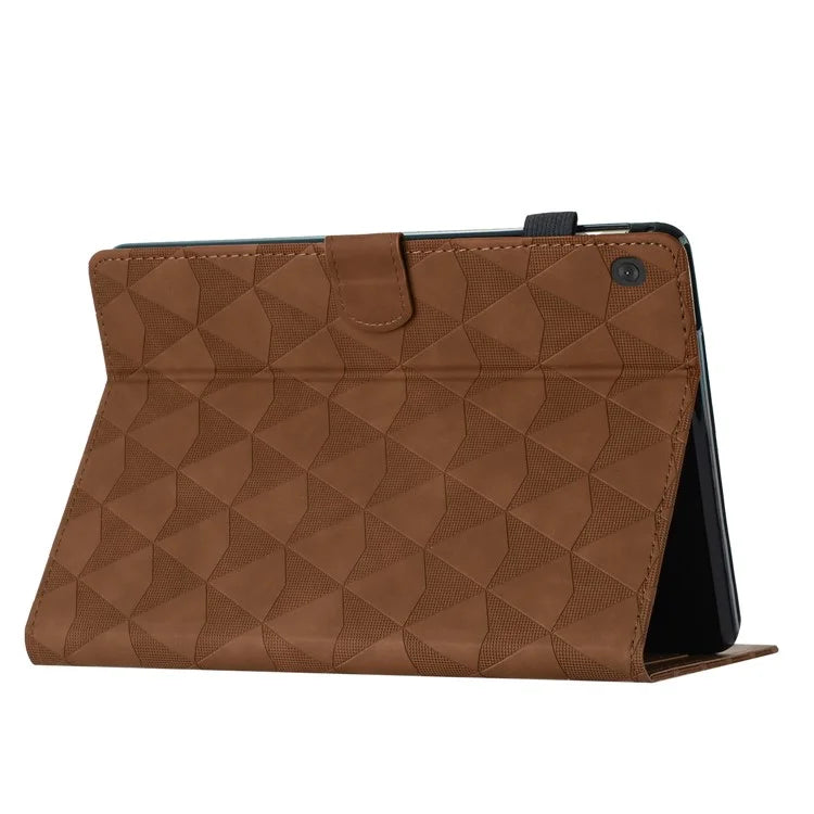 For Lenovo Tab M10 Case Diamond Pattern Leather Tablet Cover with Stand