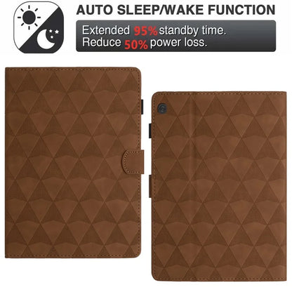 For Lenovo Tab M10 Case Diamond Pattern Leather Tablet Cover with Stand