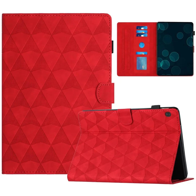 For Lenovo Tab M10 Case Diamond Pattern Leather Tablet Cover with Stand