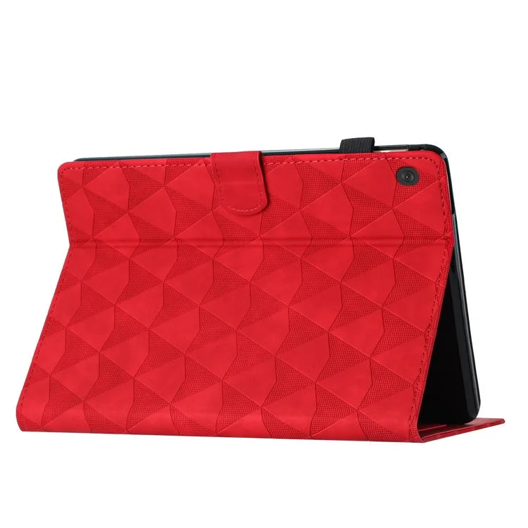For Lenovo Tab M10 Case Diamond Pattern Leather Tablet Cover with Stand