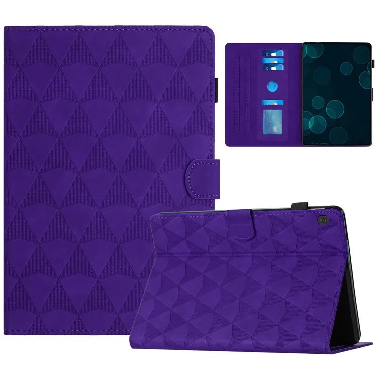 For Lenovo Tab M10 Case Diamond Pattern Leather Tablet Cover with Stand