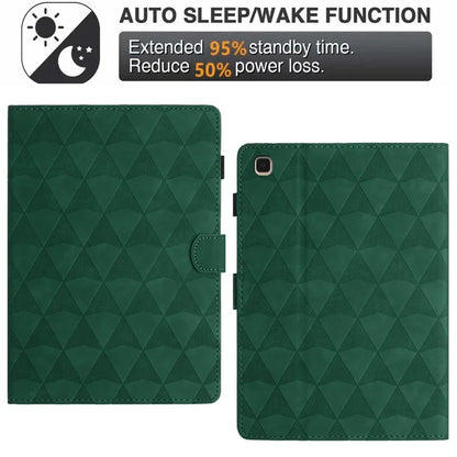 For Samsung Galaxy Tab A 10.1 (2019) Case Auto Wake Sleep Diamond Pattern Leather Cover