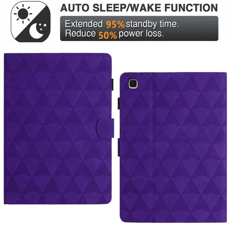 For Samsung Galaxy Tab A 10.1 (2019) Case Auto Wake Sleep Diamond Pattern Leather Cover