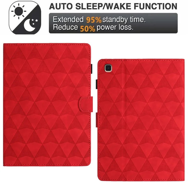 For Samsung Galaxy Tab A 10.1 (2019) Case Auto Wake Sleep Diamond Pattern Leather Cover