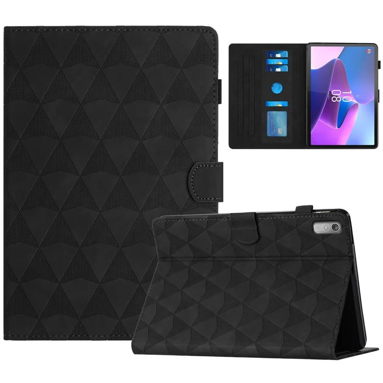 For Lenovo Tab P11 Gen 2 Leather Case Stand Diamond Pattern Tablet Cover with Card Holder