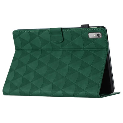 For Lenovo Tab P11 Gen 2 Leather Case Stand Diamond Pattern Tablet Cover with Card Holder