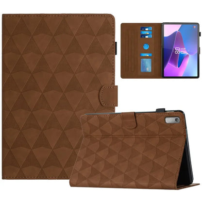For Lenovo Tab P11 Gen 2 Leather Case Stand Diamond Pattern Tablet Cover with Card Holder