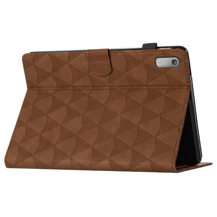 For Lenovo Tab P11 Gen 2 Leather Case Stand Diamond Pattern Tablet Cover with Card Holder