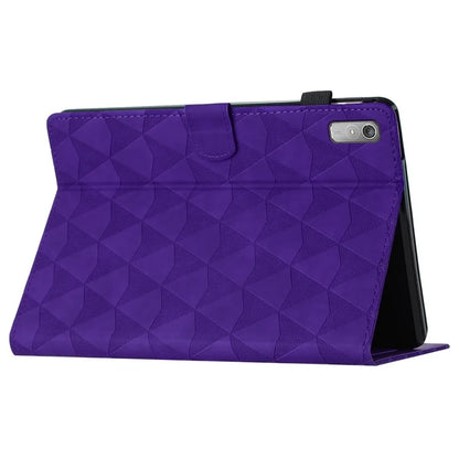 For Lenovo Tab P11 Gen 2 Leather Case Stand Diamond Pattern Tablet Cover with Card Holder