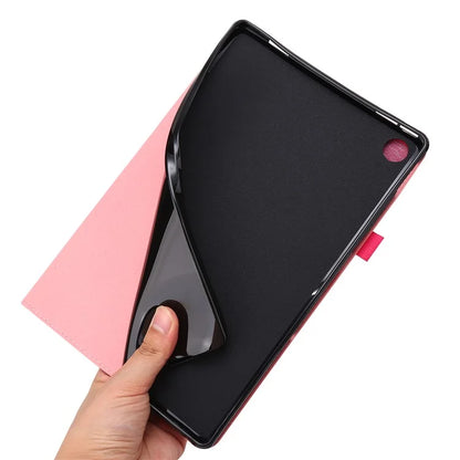 For Lenovo Tab M10 Plus (3rd Gen) Tablet Case Cloth Texture Card Holder Leather Cover
