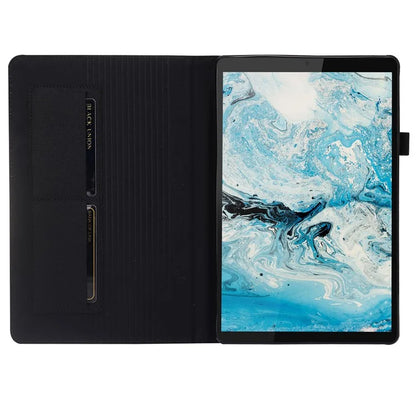 For Lenovo Tab M10 Plus (3rd Gen) Tablet Case Cloth Texture Card Holder Leather Cover