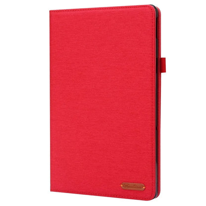 For Lenovo Tab M10 Plus (3rd Gen) Tablet Case Cloth Texture Card Holder Leather Cover