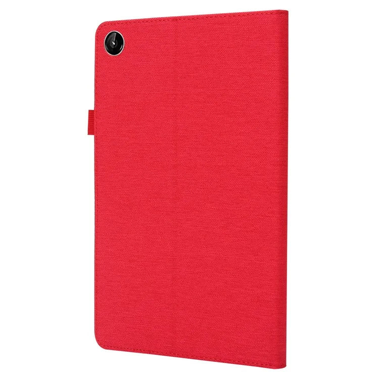 For Lenovo Tab M10 Plus (3rd Gen) Tablet Case Cloth Texture Card Holder Leather Cover