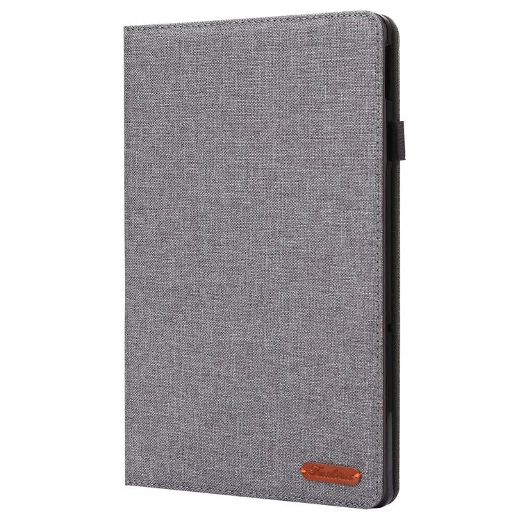 For Lenovo Tab M10 Plus (3rd Gen) Tablet Case Cloth Texture Card Holder Leather Cover