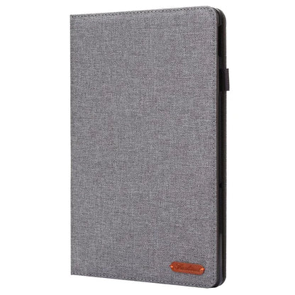 For Lenovo Tab M10 Plus (3rd Gen) Tablet Case Cloth Texture Card Holder Leather Cover