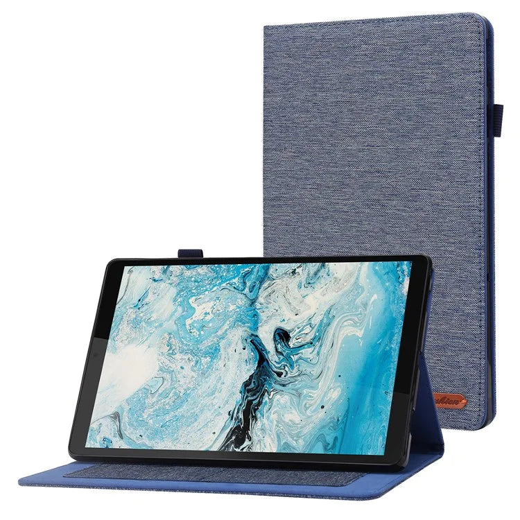 For Lenovo Tab M10 Plus (3rd Gen) Tablet Case Cloth Texture Card Holder Leather Cover