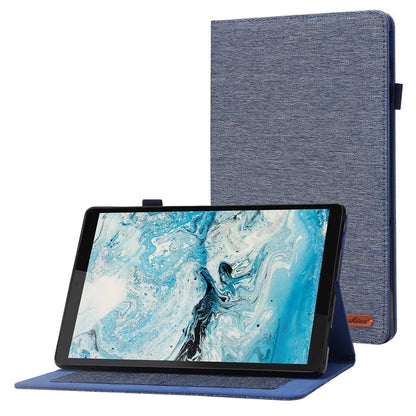 For Lenovo Tab M10 Plus (3rd Gen) Tablet Case Cloth Texture Card Holder Leather Cover