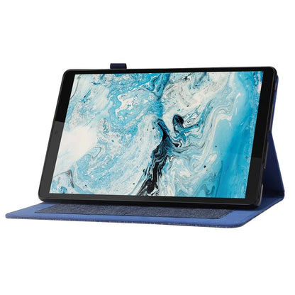 For Lenovo Tab M10 Plus (3rd Gen) Tablet Case Cloth Texture Card Holder Leather Cover