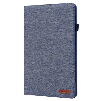 For Lenovo Tab M10 Plus (3rd Gen) Tablet Case Cloth Texture Card Holder Leather Cover
