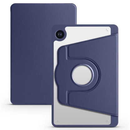 For Samsung Galaxy Tab A9+ Case PU Leather Flip Cover Rotary Stand Acrylic Tablet Case with Pen Holder