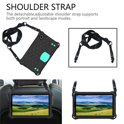 For Samsung Galaxy Tab A9+ Honeycomb Texture Case Kickstand EVA Tablet Cover