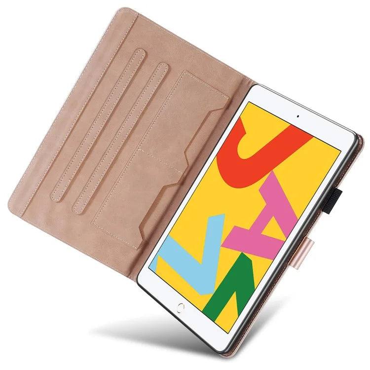 For iPad 10.2 (2020) Case Cartoon Animal Pattern Leather Tablet Cover with Card Holder