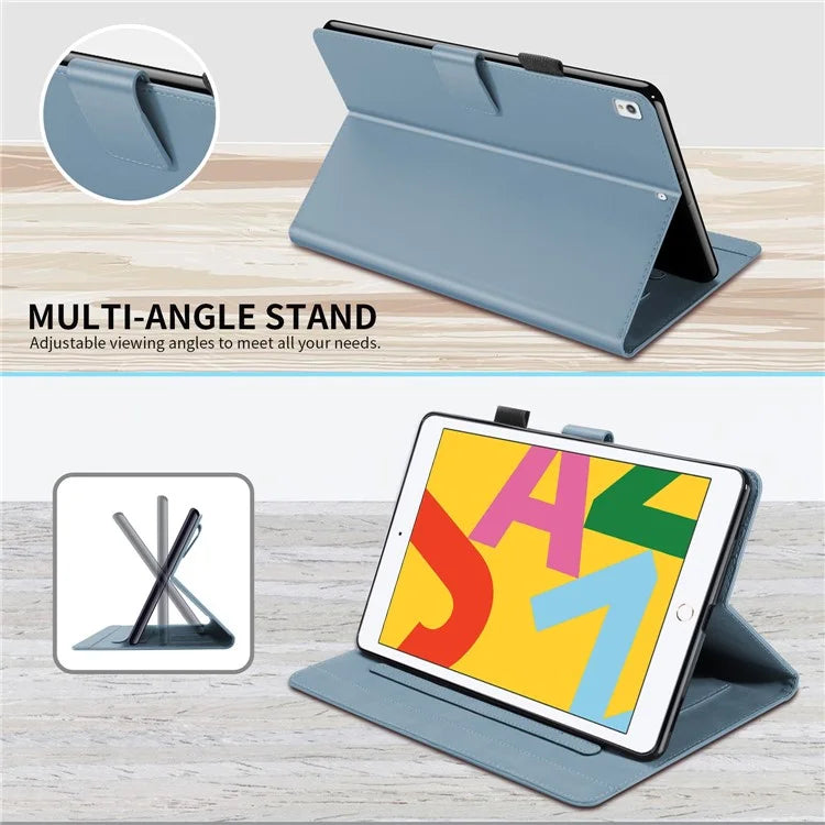 For iPad 10.2 (2020) Case Cartoon Animal Pattern Leather Tablet Cover with Card Holder