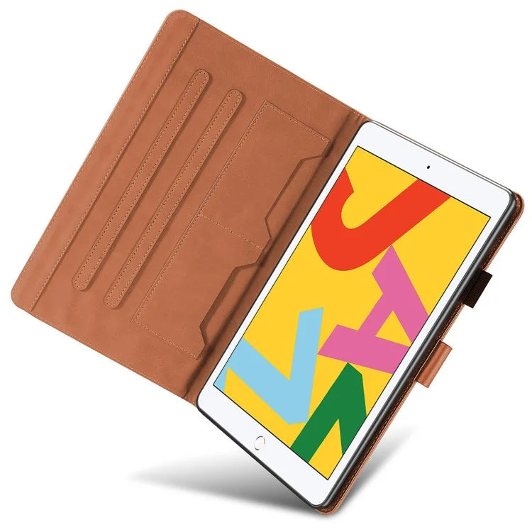 For iPad 10.2 (2020) Case Cartoon Animal Pattern Leather Tablet Cover with Card Holder