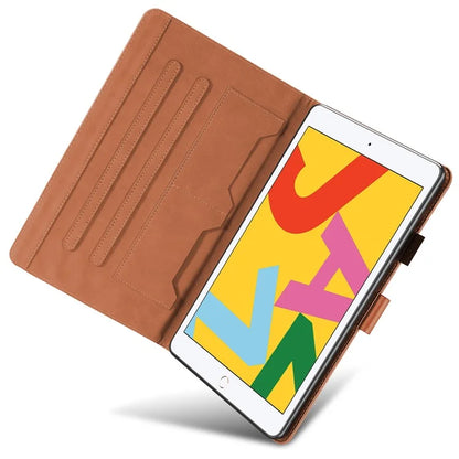 For iPad 10.2 (2020) Case Cartoon Animal Pattern Leather Tablet Cover with Card Holder